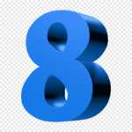 Number Product design Graphics, number 8 design, blue, number png | PNGEgg
